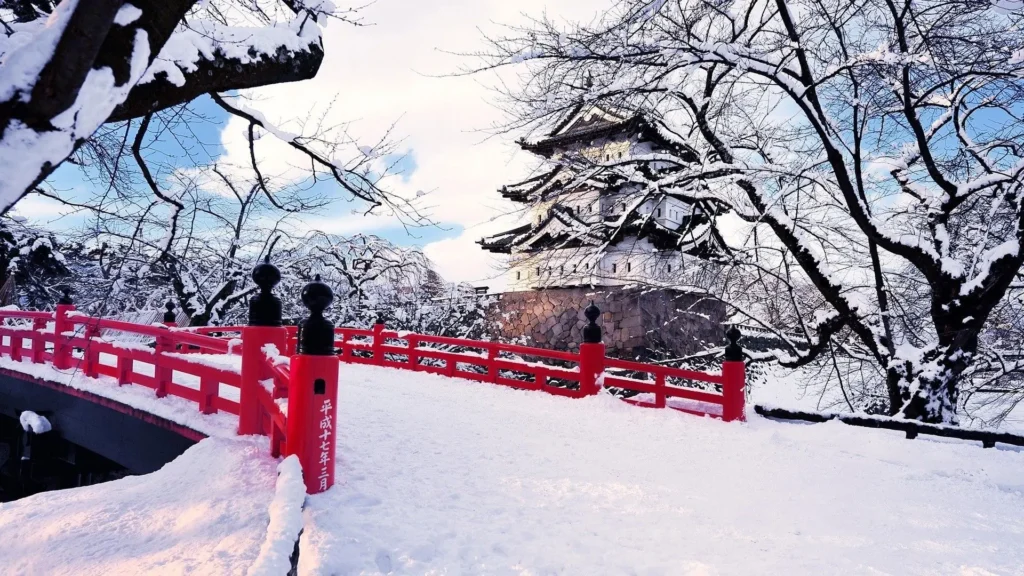 Osaka castle winter