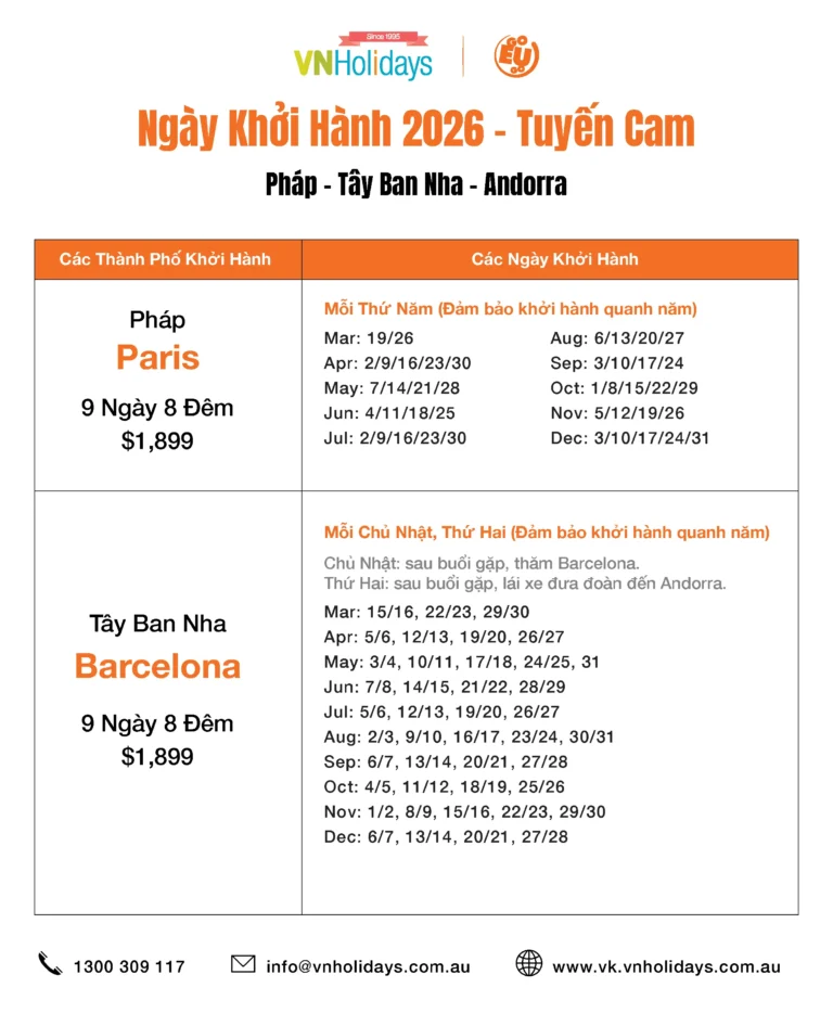 Orange line departure dates 2026