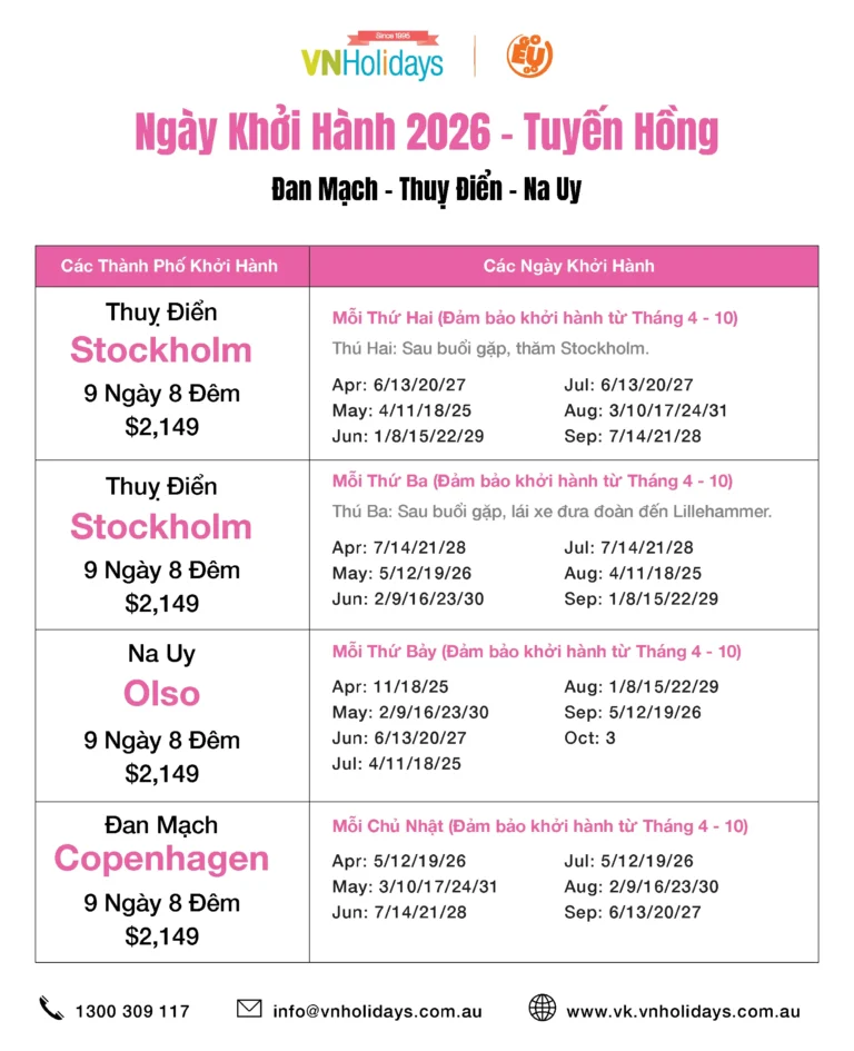 Pink line departure dates 2026
