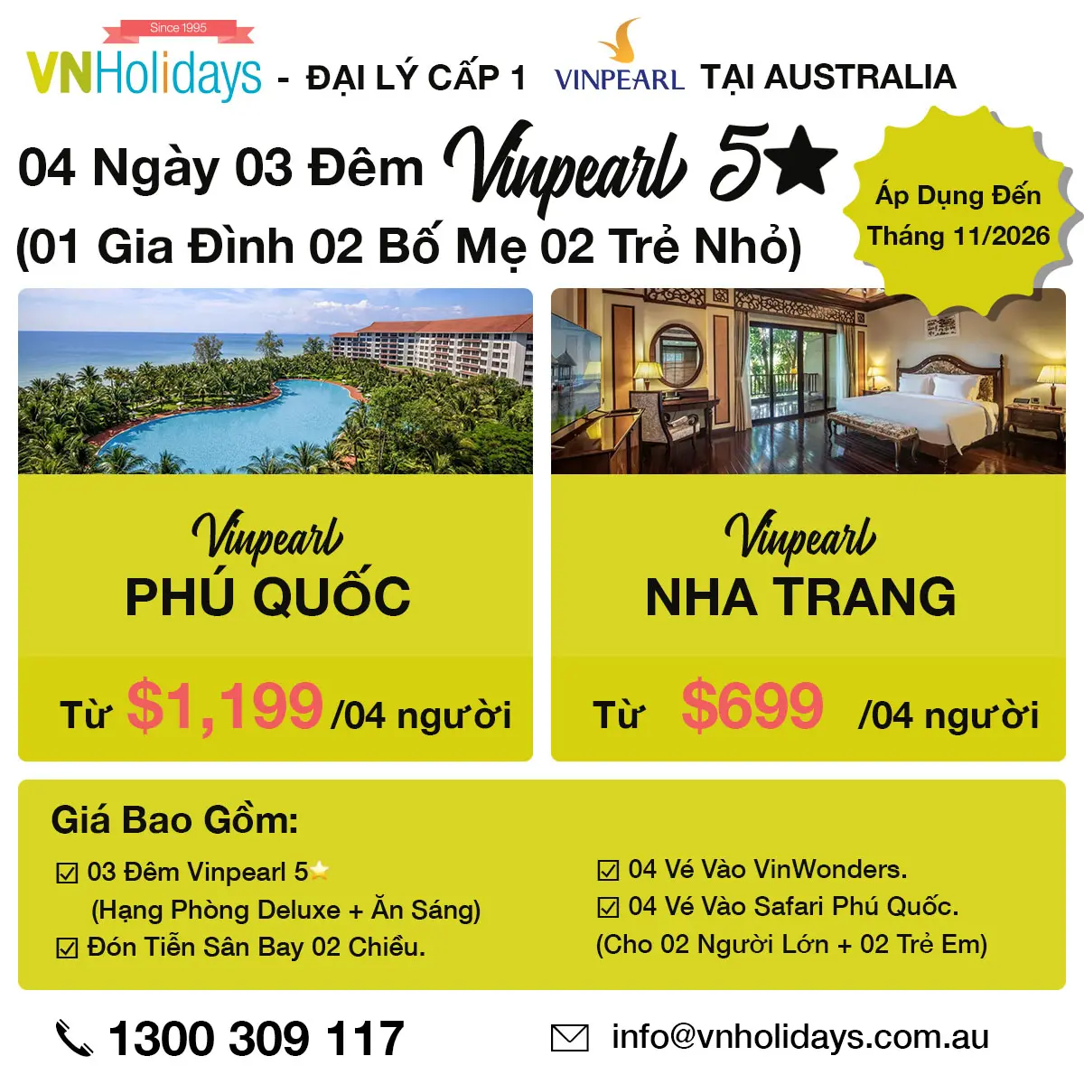 4 Ngày 3 Đêm Vinpearl 5 Sao